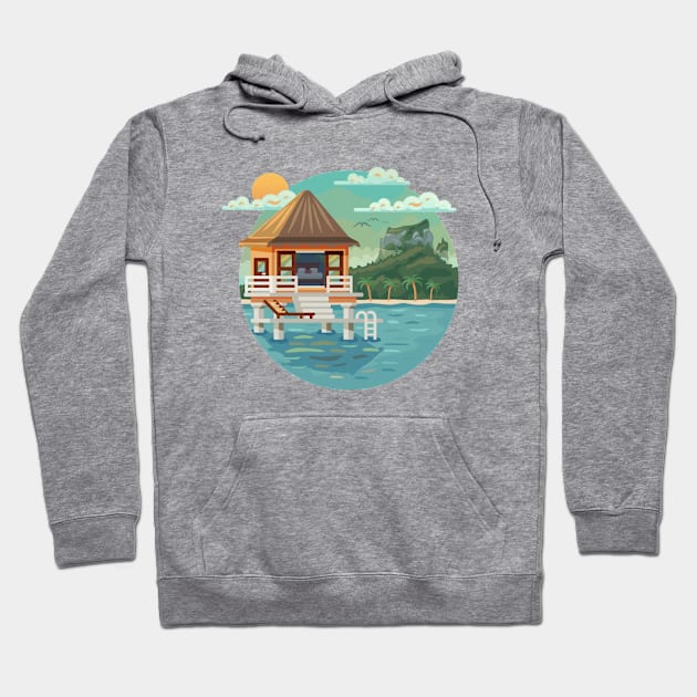 Tahitian Paradise Hoodie by zachroszczewski